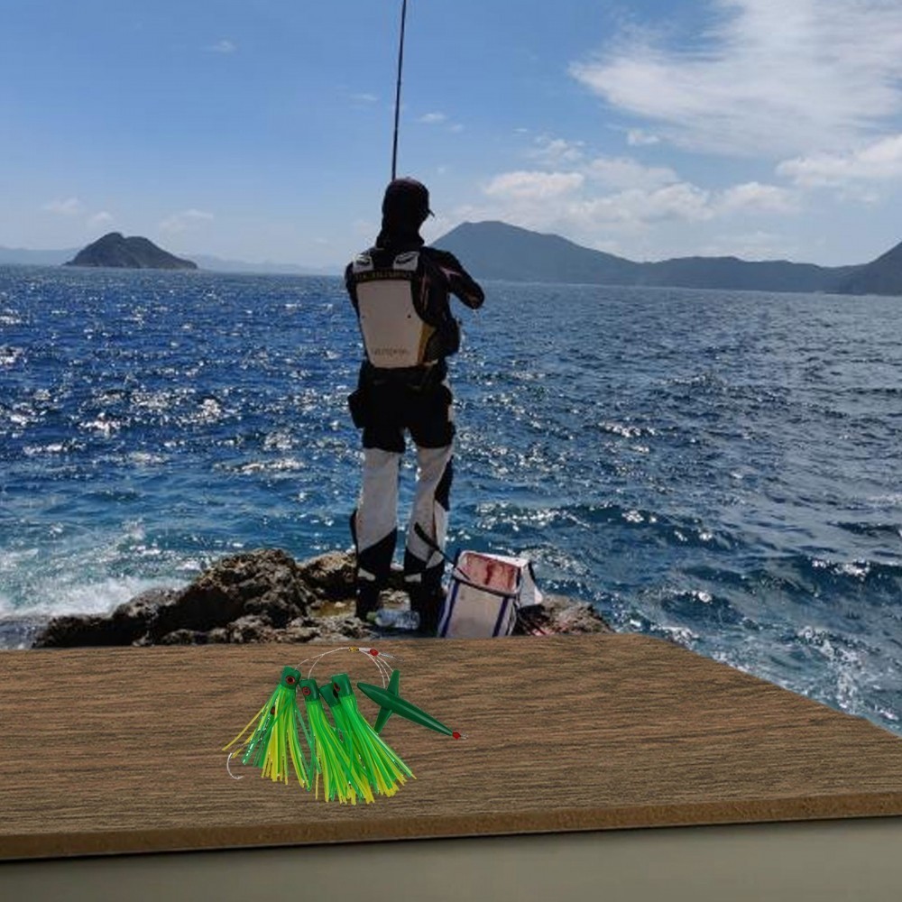Dynamic Posture Feather Rig Bird Trolling Lure for Tuna Marlin Sailfish ...