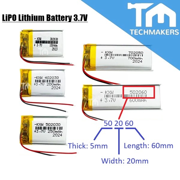 Lithium Battery 3.7V 100 200 450 1000 1800 2500mah Polymer Li-ion Rechargeable Battery For PSP Mp4 Bluetooth Speaker