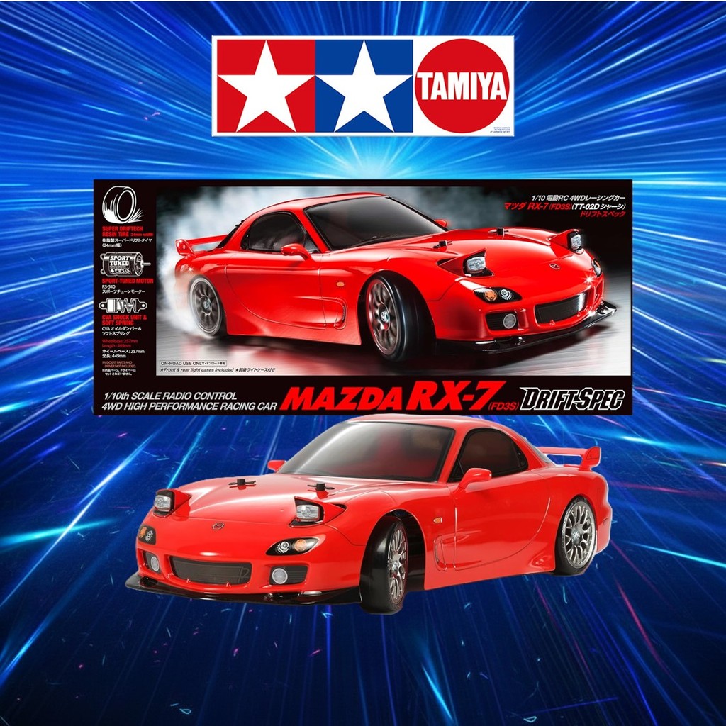 Tamiya 1/10 RC Mazda RX-7 FD3S Drift Spec TT-02D Chassis Kit | JDM ...