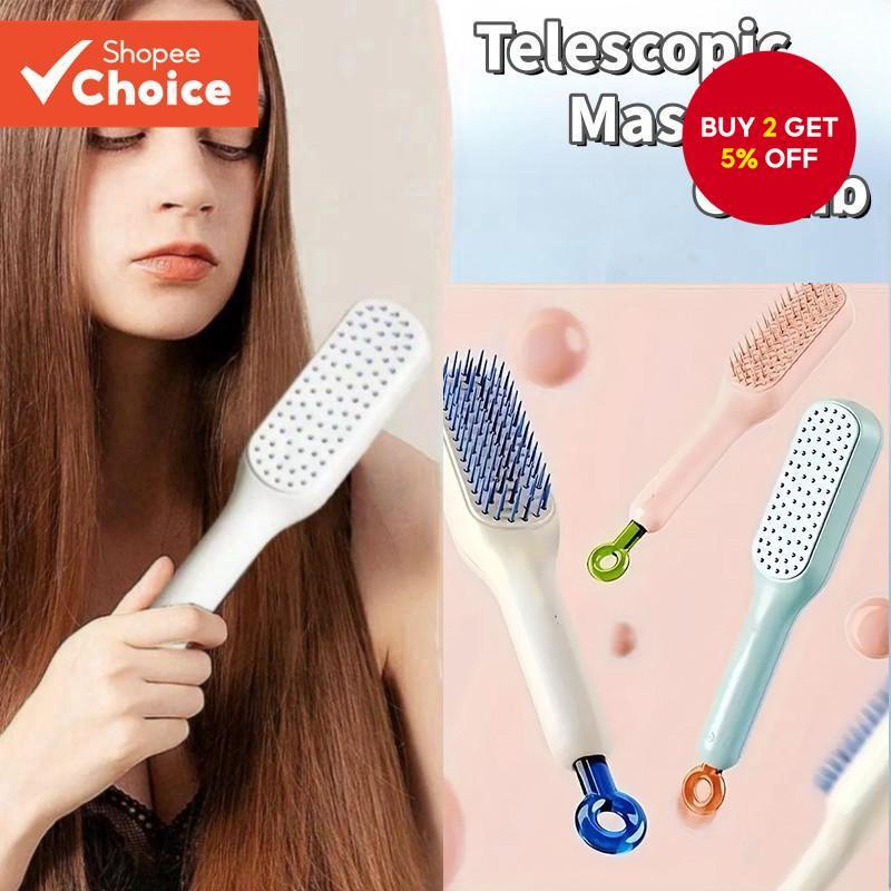 Telescopic Anti-Static Comb Rotatable Haircut Comb Home Automatic ...