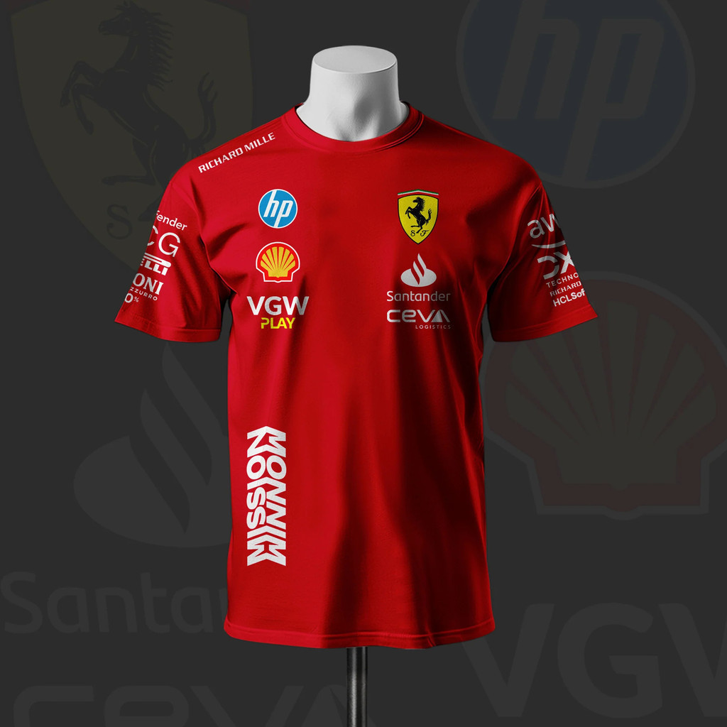 Lewis Hamilton New F1 Racing Team Edition Red T-shirt | Shopee Malaysia