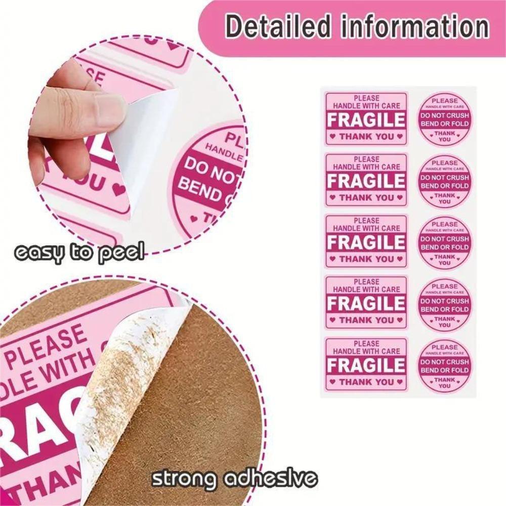 LUCKY-SUQI 100PCS Label Sticker, Paper Multicolour Fragile and ...