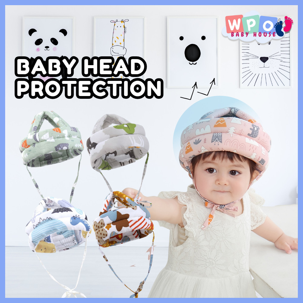 Baby Head Protection Adjustable Soft Safety Baby Helmet Walk Safety ...