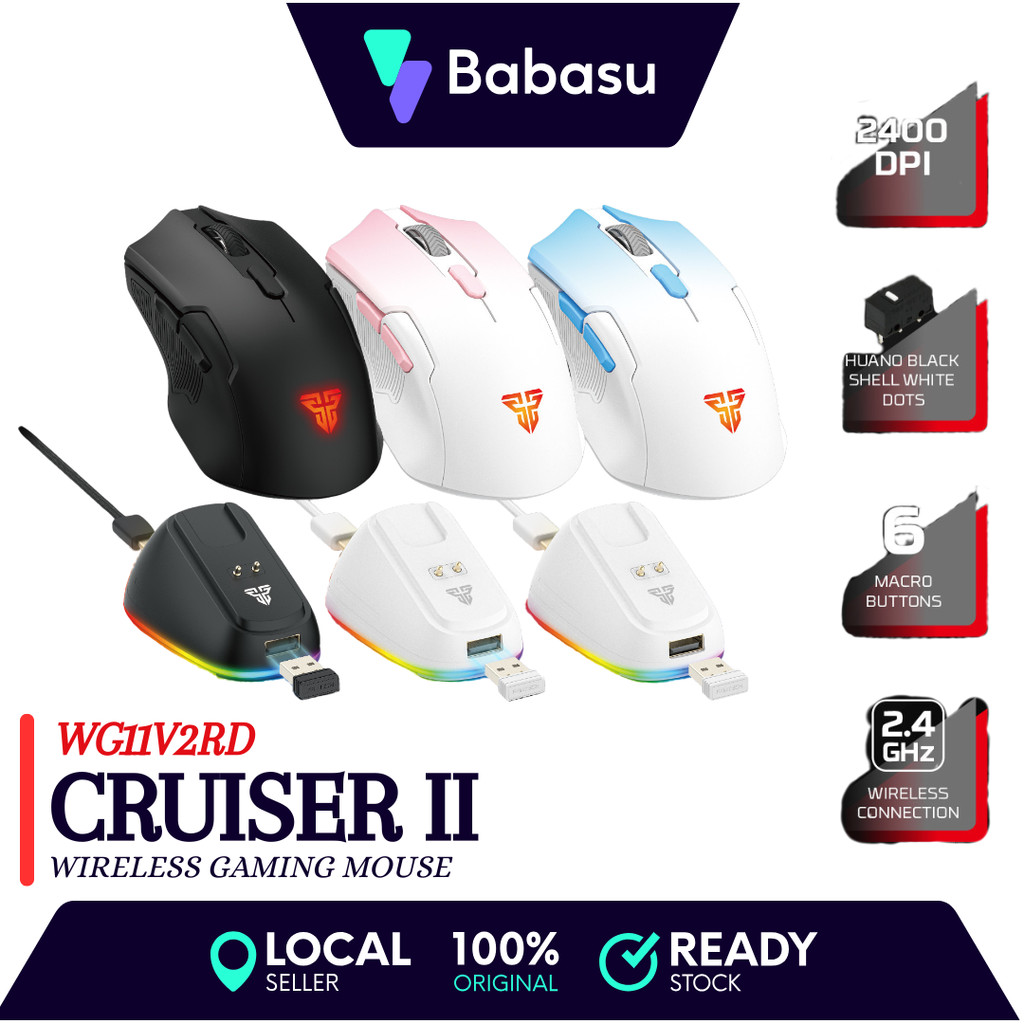 FANTECH WG11V2RD CRUISER II Wireless Gaming Mouse with RGB Charging ...