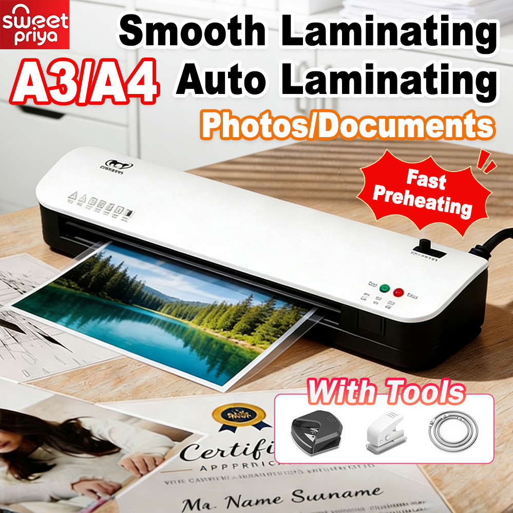 A4 A3 Laminator Machine Mesin Laminate Hot Cold Thermal Laminating ...
