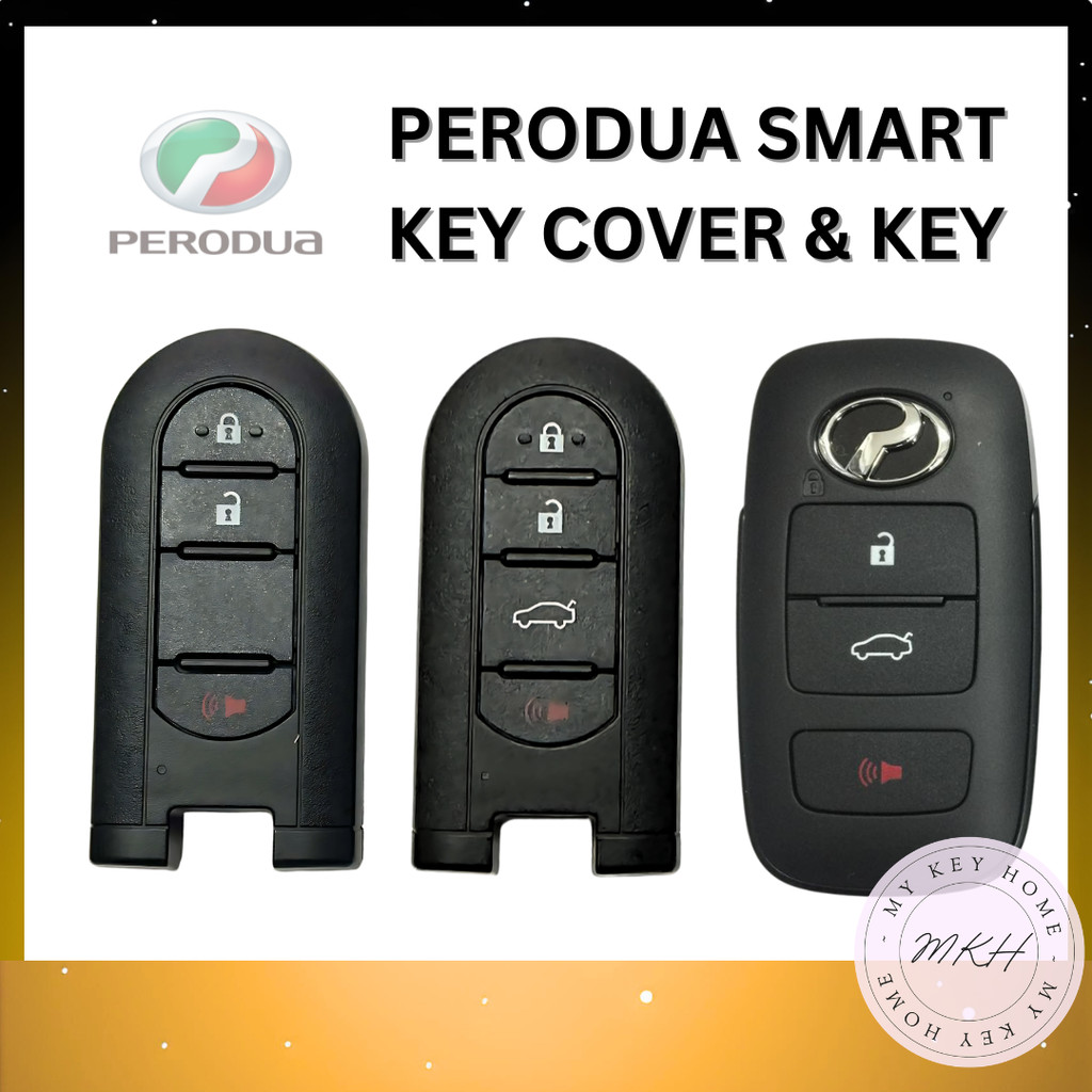 Perodua Bezza Myvi Axia And Myvi Smart Key 3 & 4 Button Cover Case ...