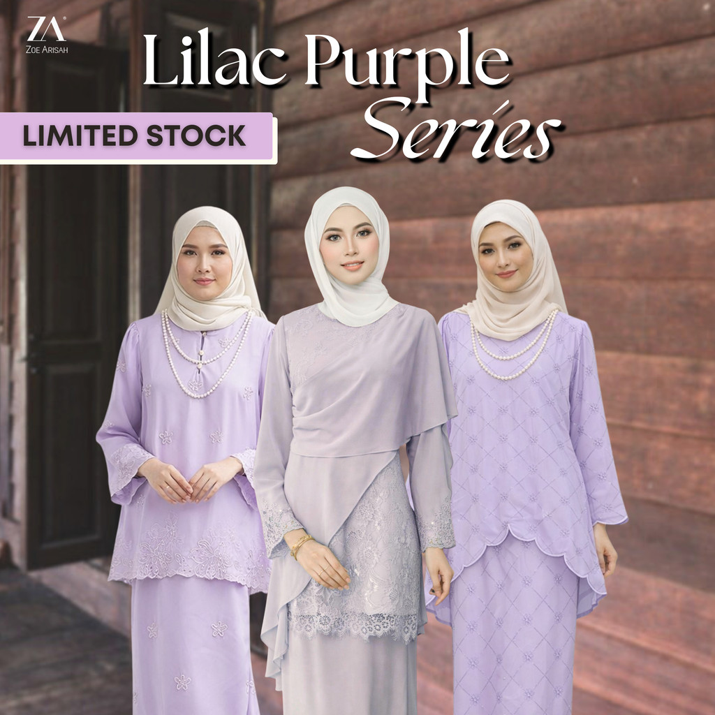 [LILAC PURPLE SERIES] ZOE ARISAH Baju Kurung Raya 2026 Moden Kebaya ...