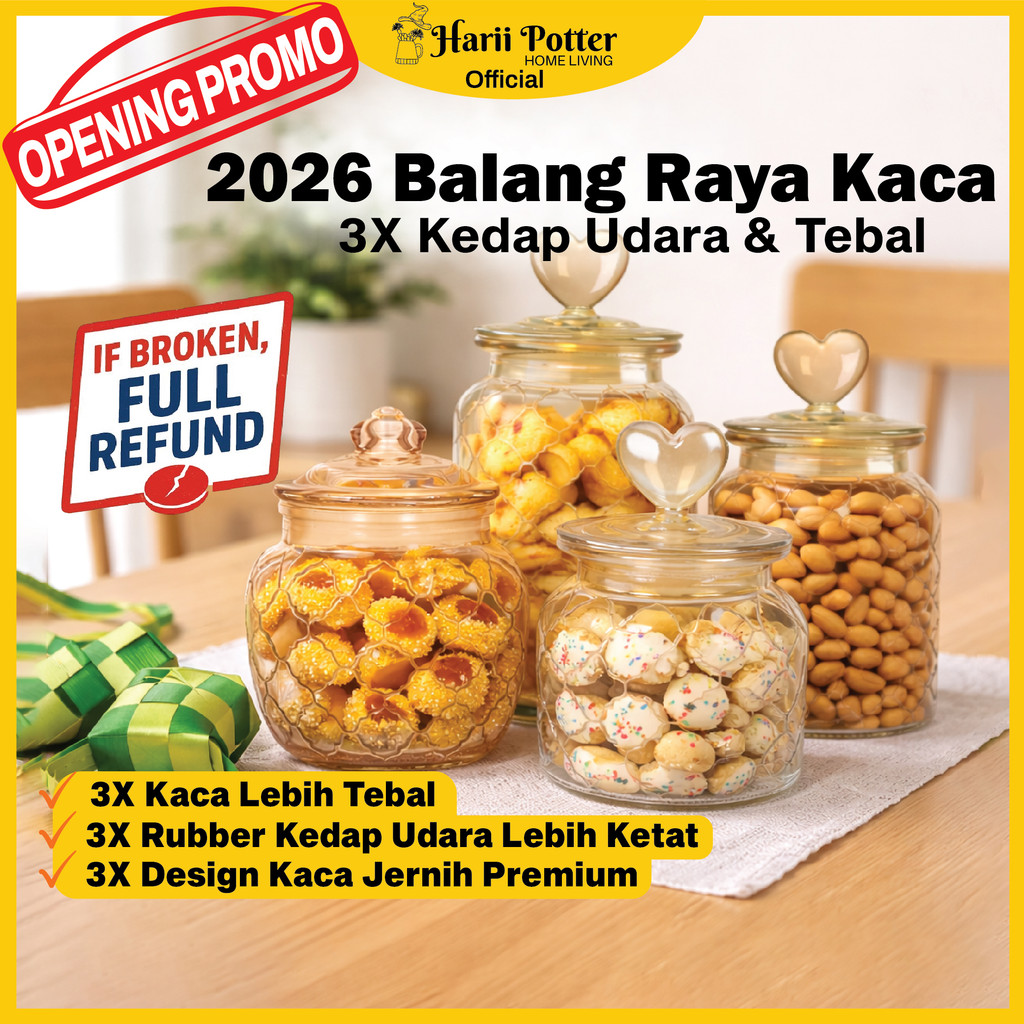 Bekas Kuih Raya Set Viral 2026 Set Balang Kuih Raya Kedap Udara Balang ...