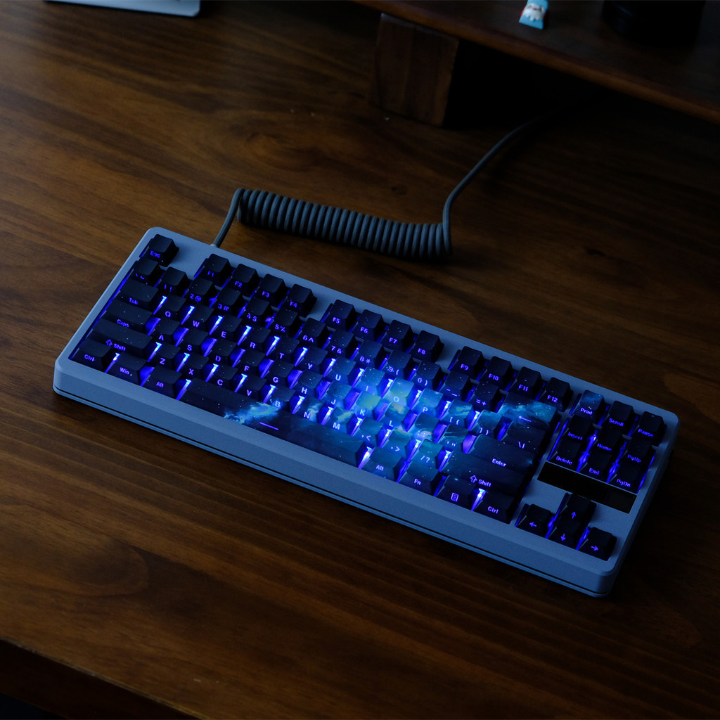 Cosmic nebula Dye Sub PBT Keycap 130 Keys Cherry Profile Side Printed ...