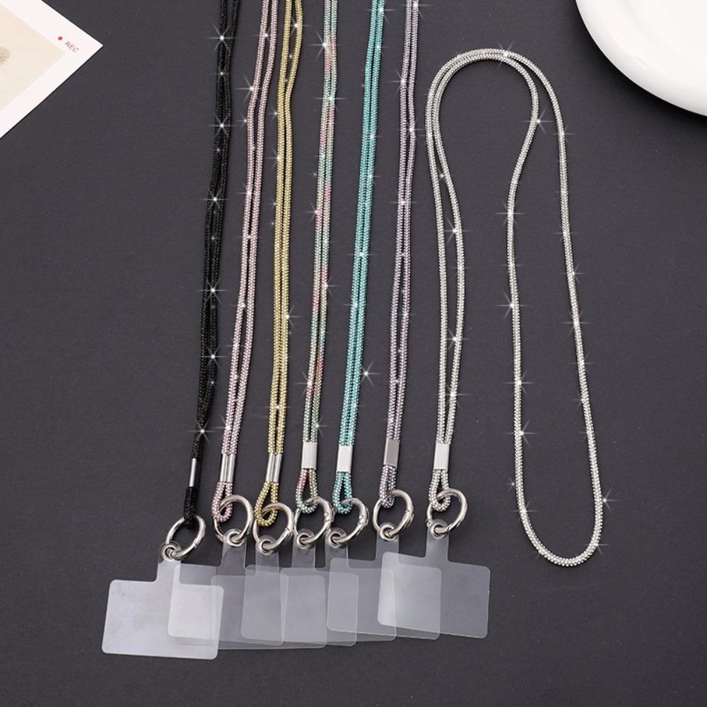 AOPHEKM Phone Anti-lost Rope, Bling Bling Bright Rhinestone Phone ...