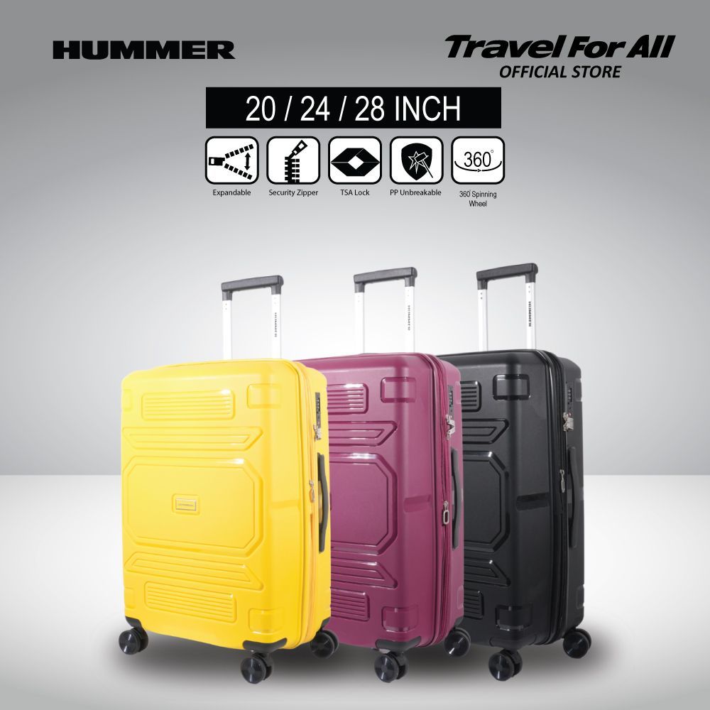HUMMER TITAN PP LUGGAGE - EXPANDABLE+SECURE ZIP+TSA - 13851620-24-28 ...