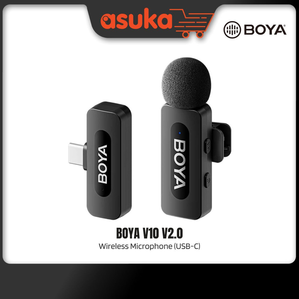 Boya V10 V2.0 Ultracompact 2.4GHz USB-C Wireless Microphone | Shopee ...