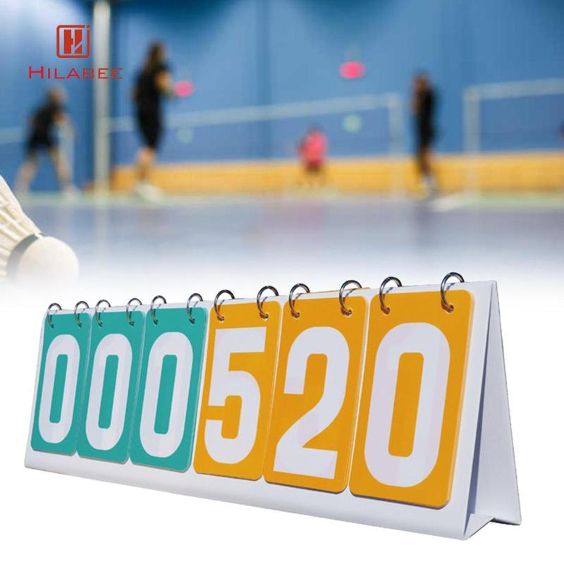 HILABEE Flip Score Board 6 Digits Scorekeeper Scoring Board Table Score ...