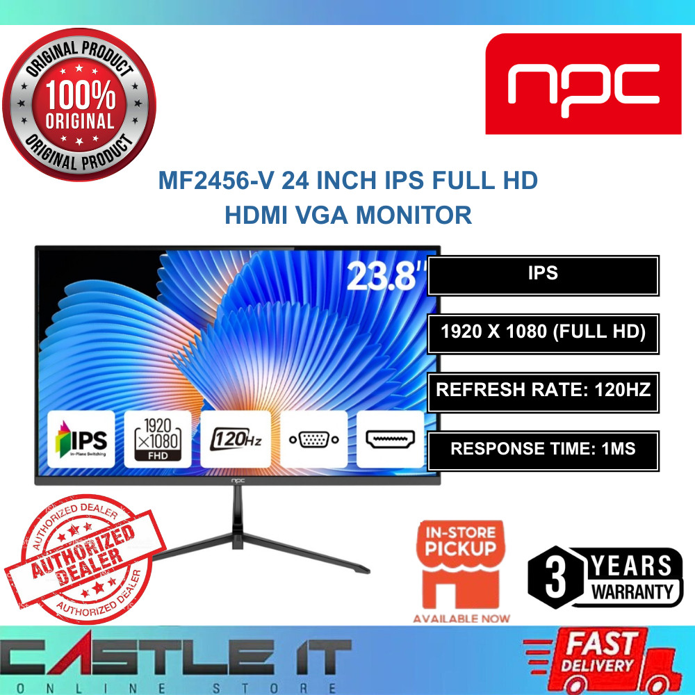 NPC MF2456-V MF2756-V IPS FHD 120Hz 1ms Monitor 24 Inch 27 Inch HDMI ...
