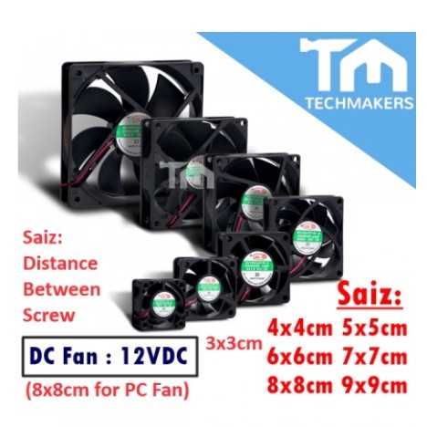 Brushless DC 3x3cm 4x4cm 5x5cm 6x6cm 7x7cm 8x8cm 9x9cm Fan 2-Wire 12VDC/24VDC Ventilatio Cooling Fan Low Noice PC Cooler