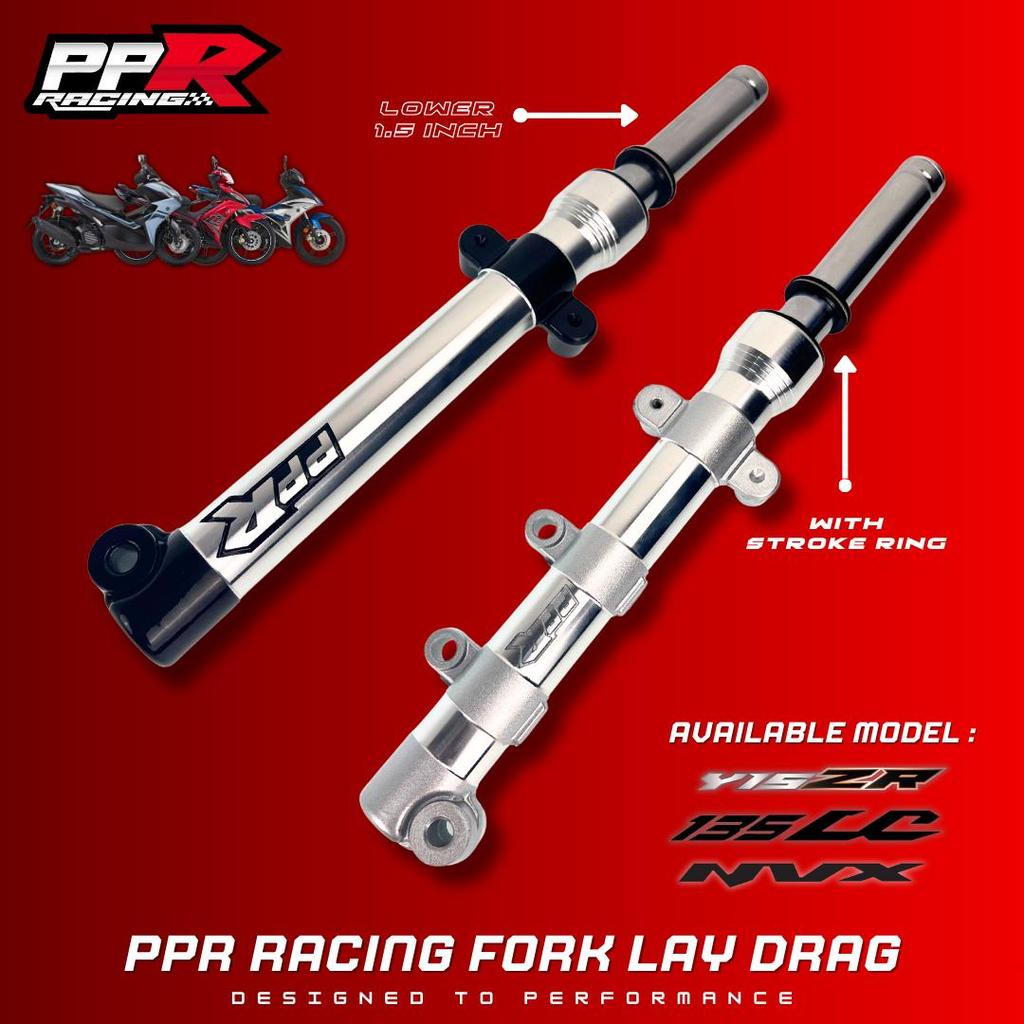 PPR RACING FORK LAY DRAG / SIAP LOWER 1.5 INCH / SIAP STROKE RING HITAM ...