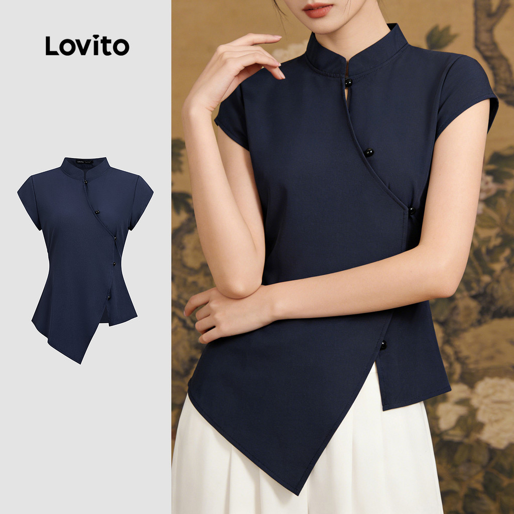 Lovito Elegant Blouse Vacation Graduation Prom Wedding Zipper Spring ...