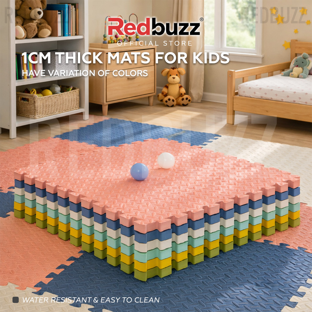 REDBUZZ 1cm Thick Mats for Kids Children Foam Floor Children Stitching ...