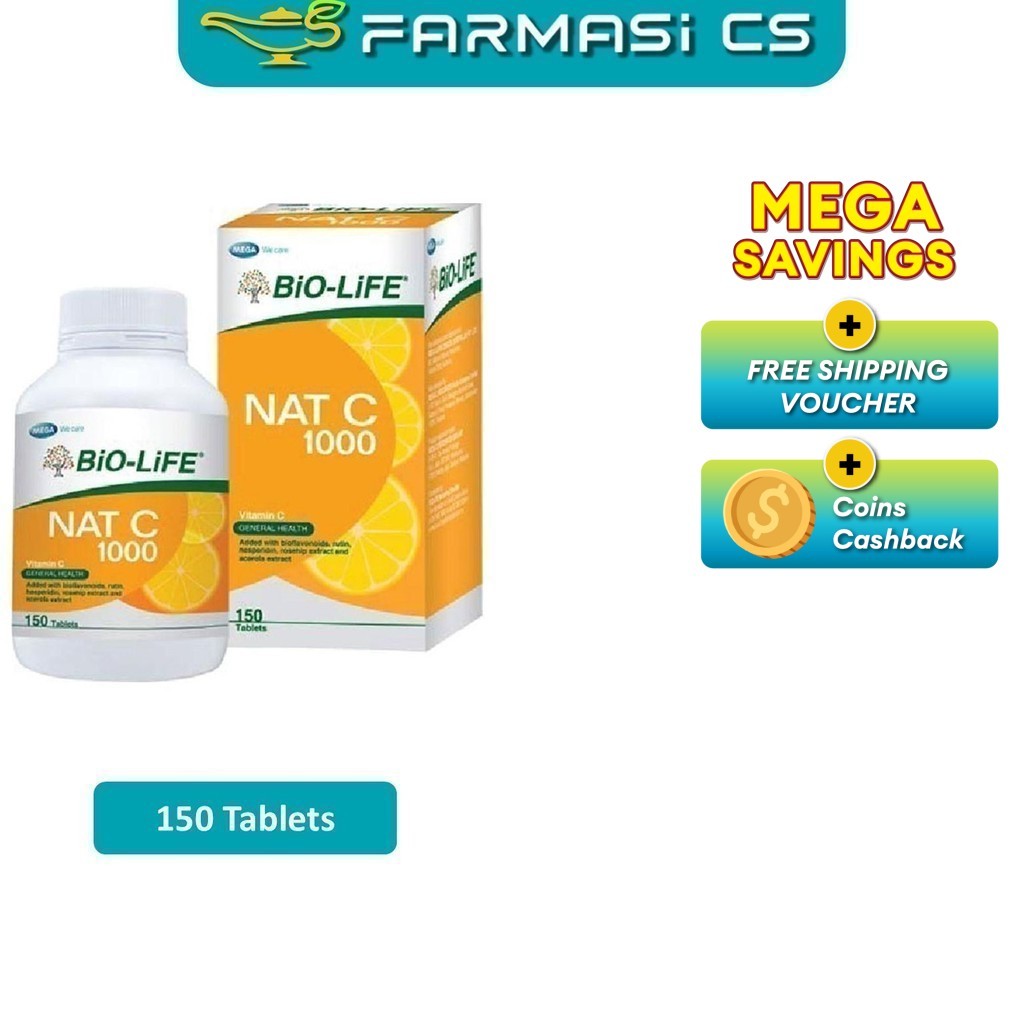 Bio-Life Nat C 1000mg 150s EXP:10/2026 [ FARMASI CS ] | Shopee Malaysia
