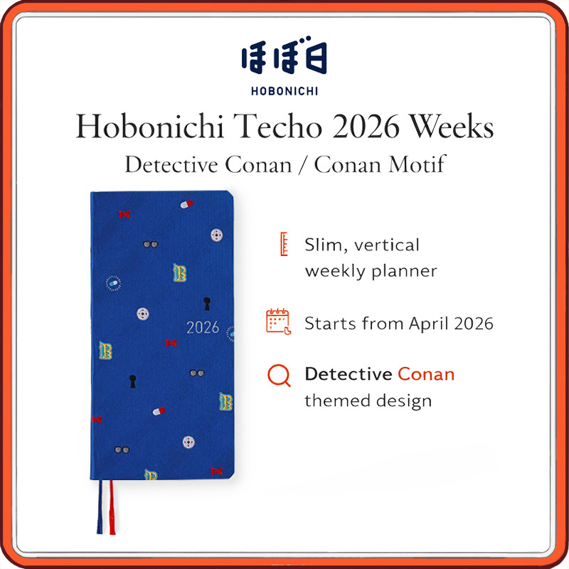 Hobonichi Techo 2026 Weeks Japanese Version Detective Conan-themed ...