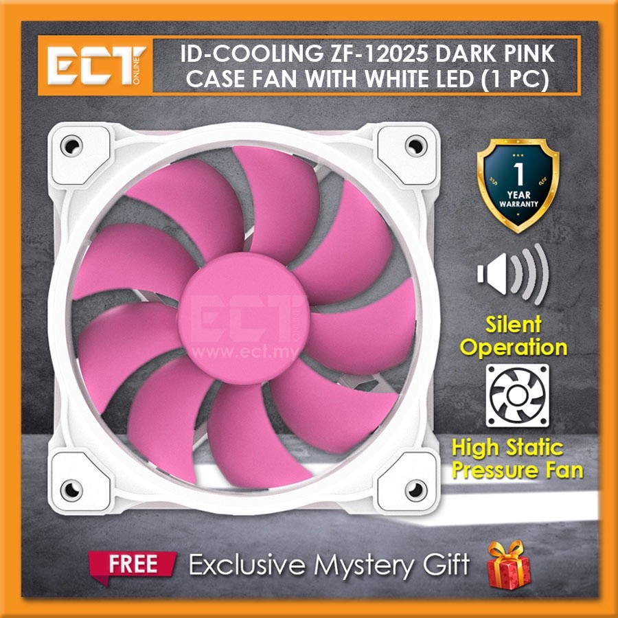ID-Cooling ZF-12025 Dark Pink Case Fan With White LED (1-PC) | Shopee ...