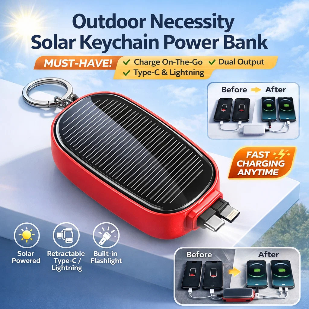 💕Energy Saving/Environmental Protection💕（Ready Stock）Solar Keychain ...
