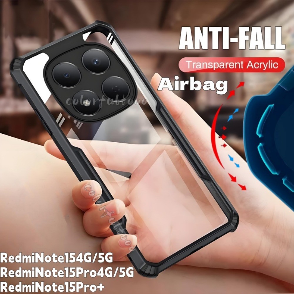 Redmi Note 15 Pro 2026 Transparent Acrylic Shockproof Casing For Redmi ...