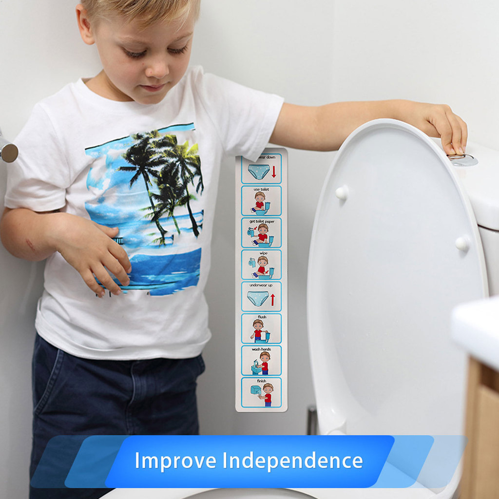 EAS-Potty Training Visual Schedule Independent Living Skills Step By ...