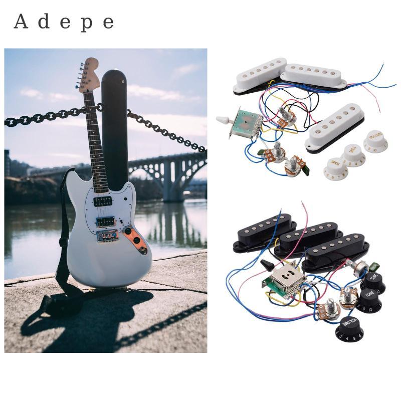 [Adepe] Prewired Guitar Pickups, with Potentiometer Line Circuit for ST ...