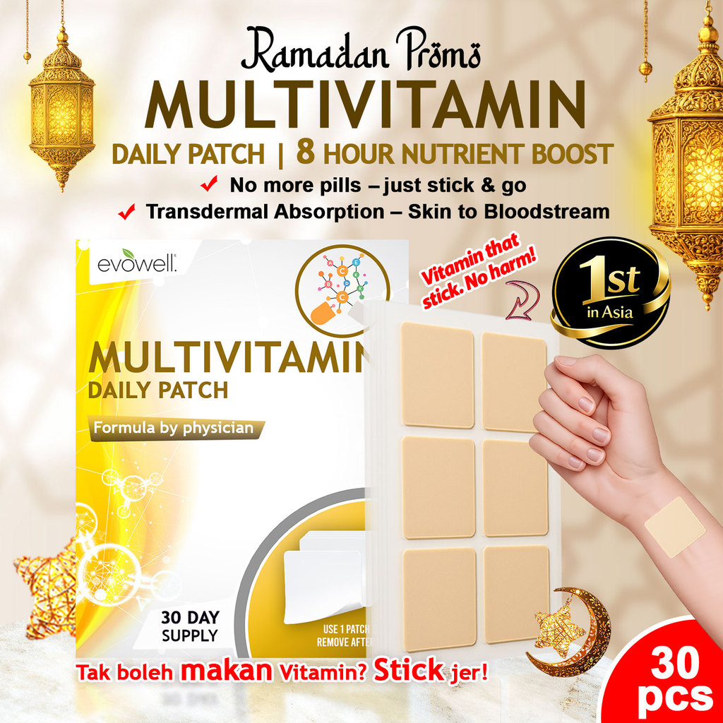 Avolwell Multivitamin Daily Patch | 30pcs | Vitamin Harian | Energy ...