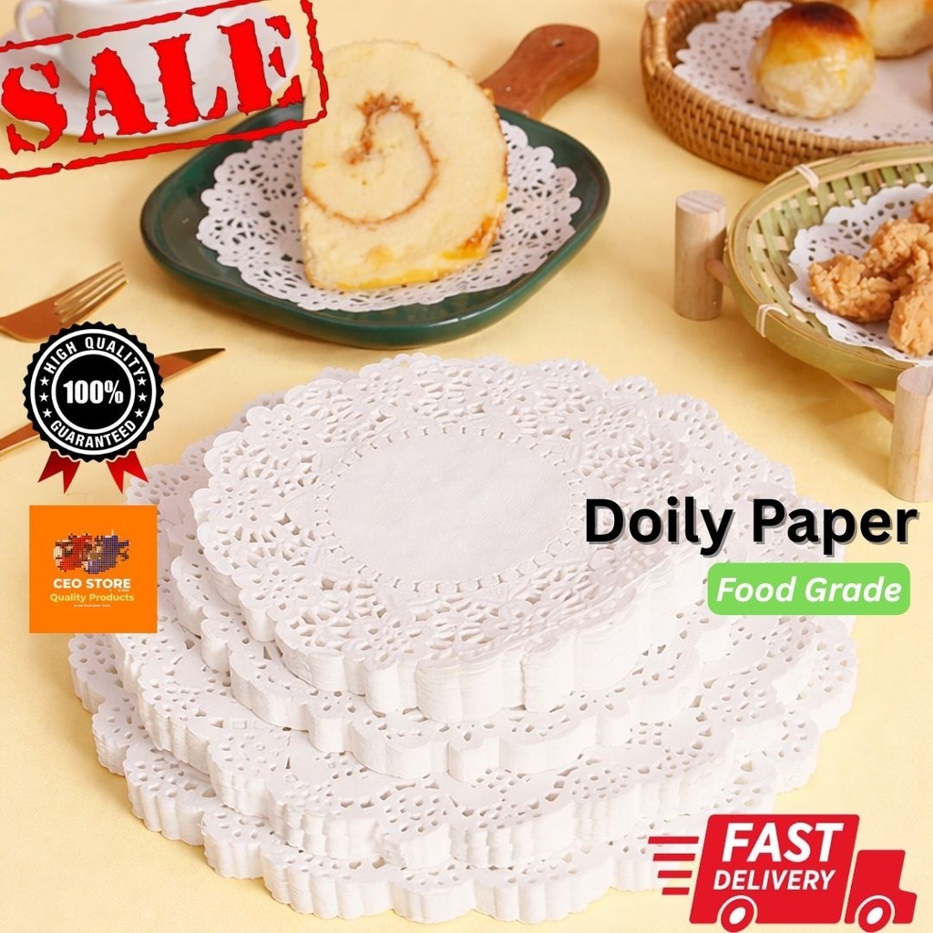 Doily Paper Dolly Paper 100pcs Doyleys Paper Kertas Doiley Kek Kertas ...
