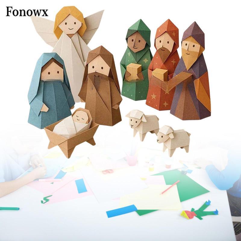 [AbabixaMY] DIY Paper Nativity Scene Craft Kit Gifts Holiday Christmas ...