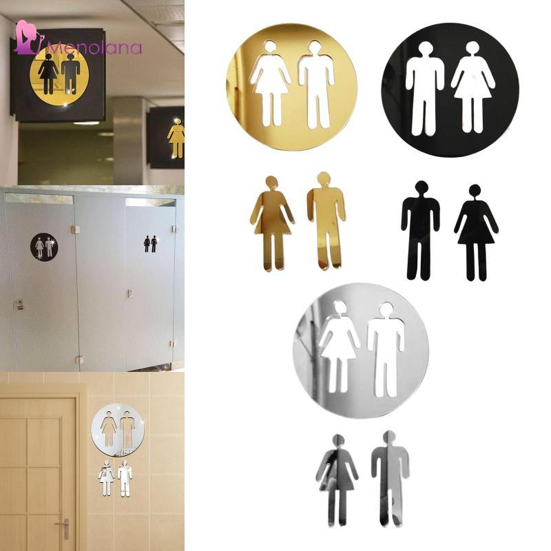 [Menolana] Toilet Signs Men Women Acrylic Identification Adhesive Back ...