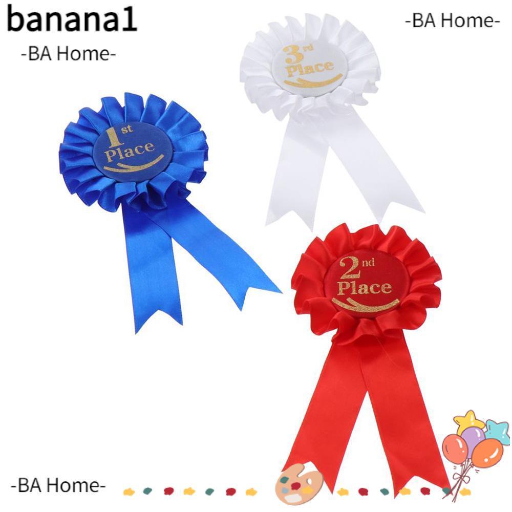 BA Ribbon Award Set Blue Red White Rosette Honorable Recognition ...