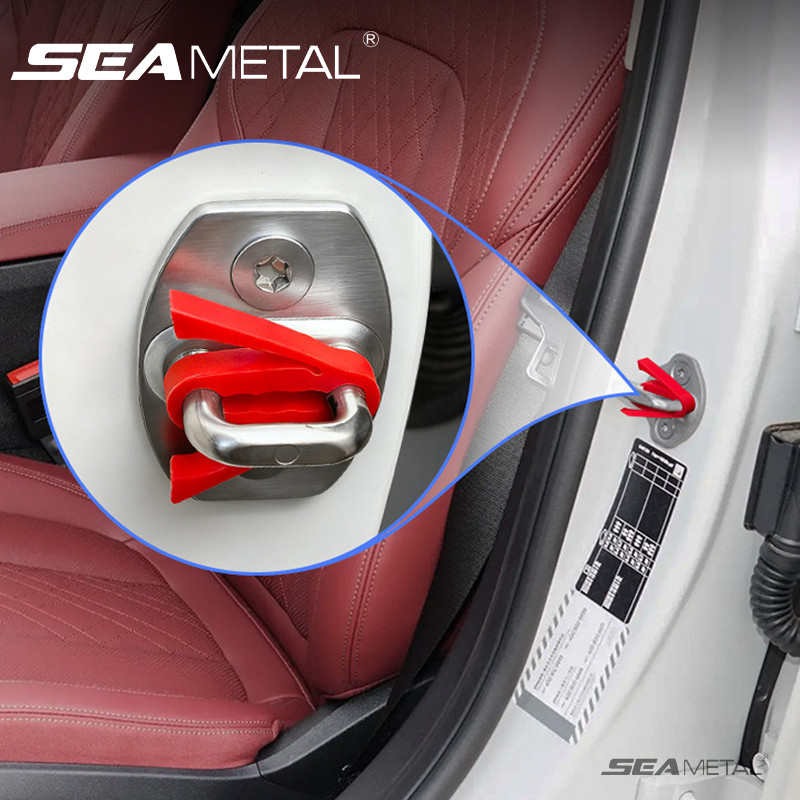 SEAMETAL Car Door Lock Shock Absorber Pad Silicone Strip Door Lock ...