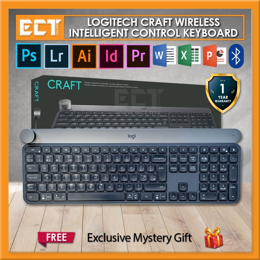 Logitech Craft Wireless Bluetooth Intelligent Control Knob Keyboard ...