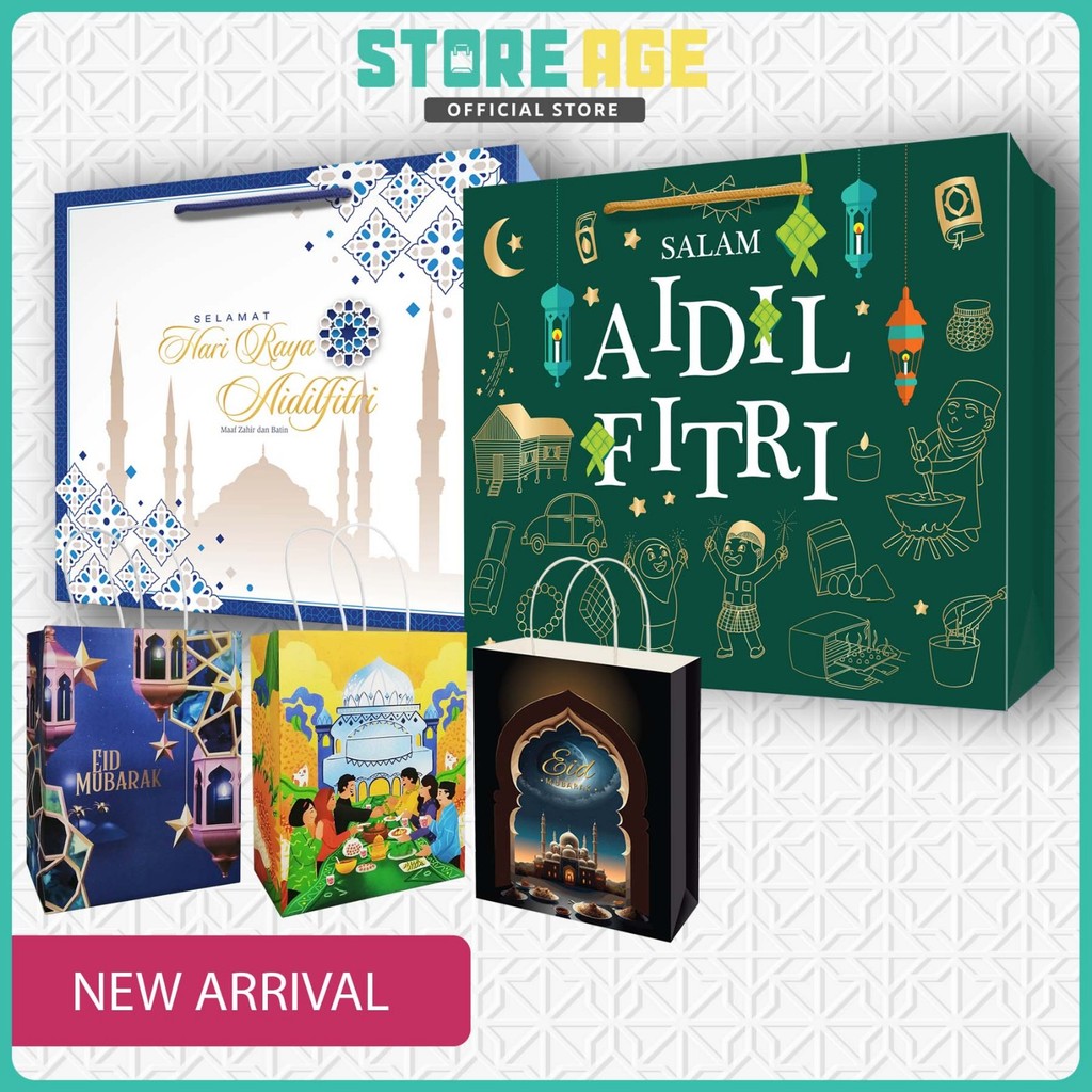 Store Age [10/20pcs] Raya Festive Paper Bag/Gift Bag/Goodies/Hari Raya ...