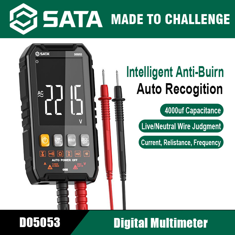 SATA Smart Digital Multimeter Type-c Charging Auto-Ranging 4000 Counts ...