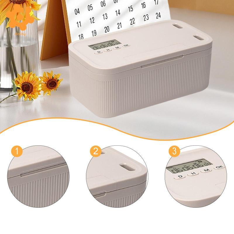 [utruiut0k] Lockable Storage Box Timed Versatile Organizer Lockable ...