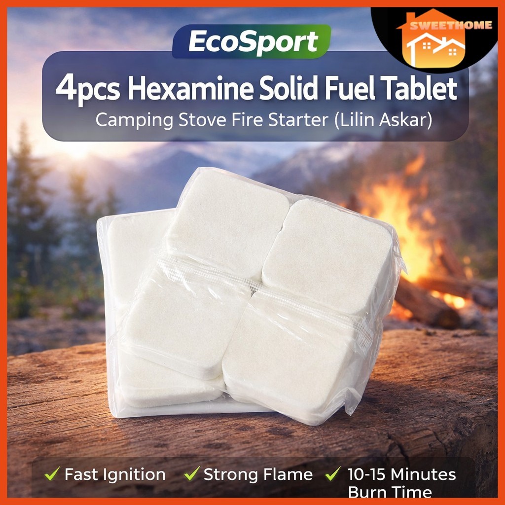 EcoSport 4pcs Hexamine Alcohol Fuel Tablet Lilin Askar Foldable Solid ...