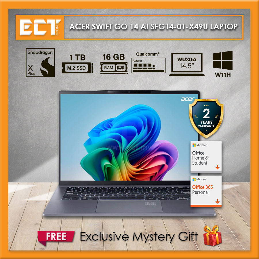 Acer Swift Go 14 AI SFG14-01-X49U Laptop (SD X Plus 3.2GHz,16GB D5,1TB ...