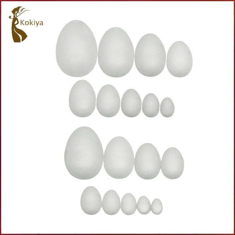[kokiya] White Craft Foam Eggs for Spring Art Projects DIY Polystyrene ...