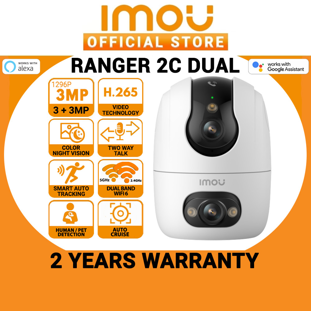 Imou Ranger 2C Dual 6MP Smart Color Night Vision Dual Band WiFi Two Way ...