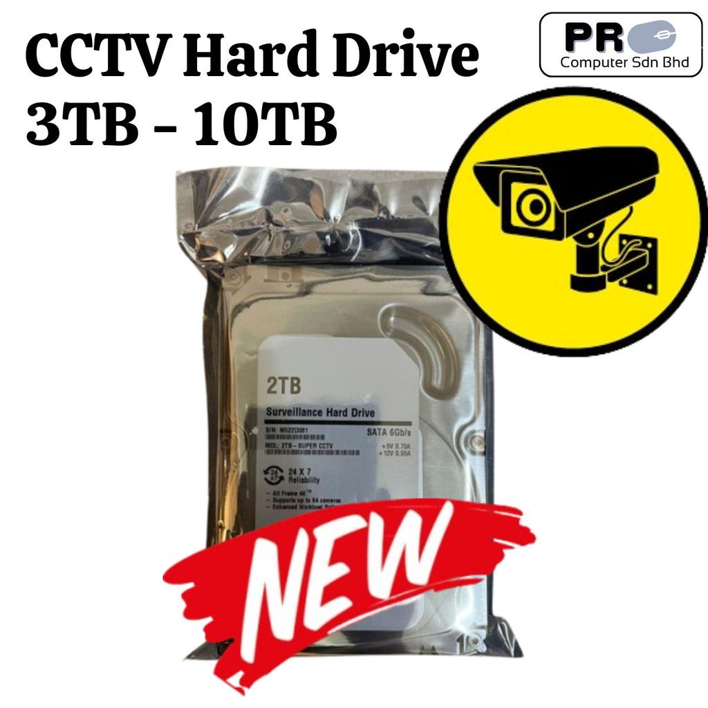 CCTV Hard Drive 3TB/4TB/5TB/6TB/8TB/10TB – 24/7 Surveillance HDD for ...
