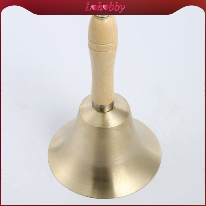Lohobby Copper Handheld Bell School Loud Call Bell Service Bell, Golden ...