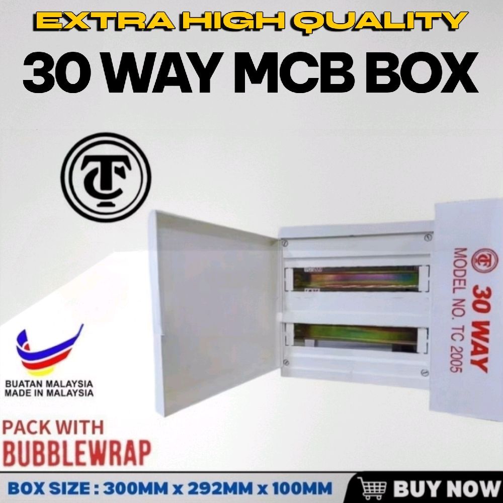 [READY STOCK] 30 WAY TC SURFACE PVC MCB DB BOX / CONSUMER UNIT ...
