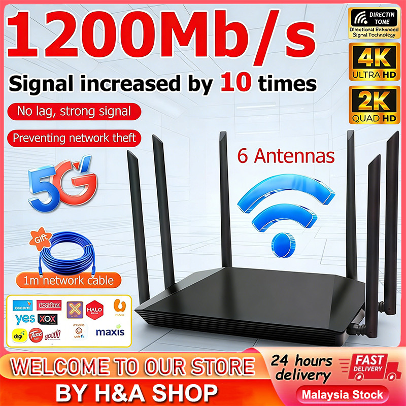 AX3000 5G WiFi Router 1200mps WiFi 6 Modem Dual Core High Penetration ...