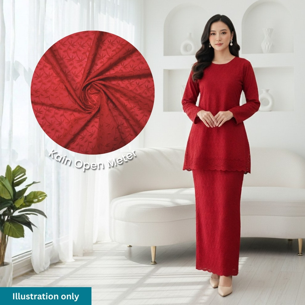 KAMDAR Cotton Cambric Embroidery Mawar 60S Bidang 44