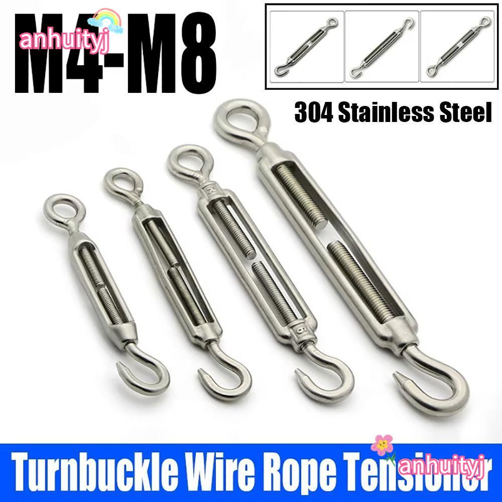 LANJ 1Pcs Tension Device Line, Hooks & Eye Turnbuckle M4/M5/M6/M8 Wire ...
