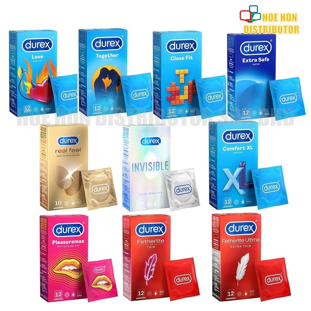 Durex Condoms Real Feel / Invisible Extra Sensitive / Invisible Extra ...